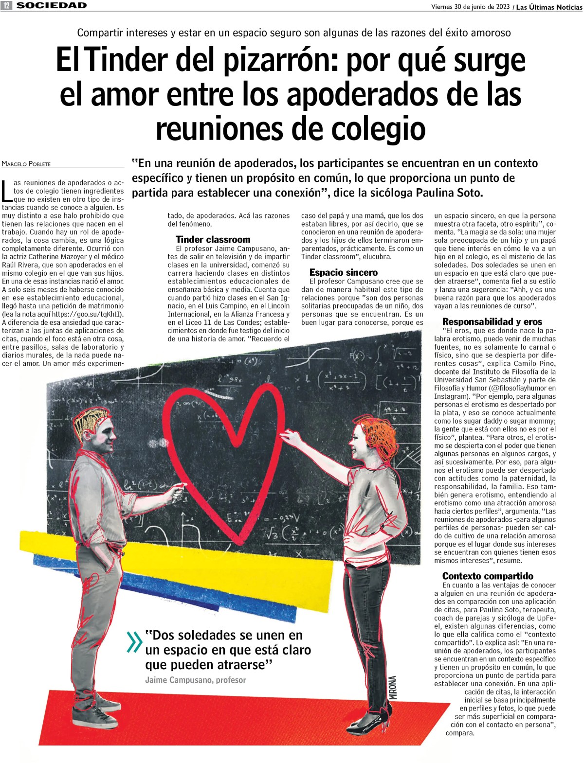 El Tinder del pizarrón: por qué surge el amor entre los apoderados de las reuniones de&nbsp;colegio